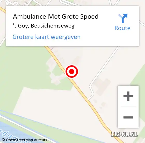 Locatie op kaart van de 112 melding: Ambulance Met Grote Spoed Naar Houten, Beusichemseweg op 23 februari 2018 13:24