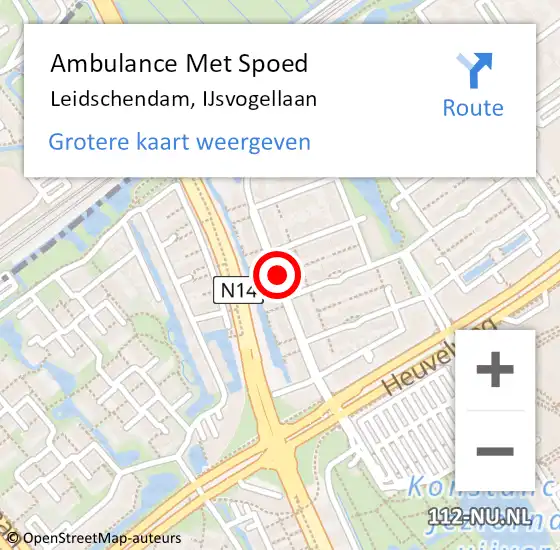 Locatie op kaart van de 112 melding: Ambulance Met Spoed Naar Leidschendam, IJsvogellaan op 23 februari 2018 16:24