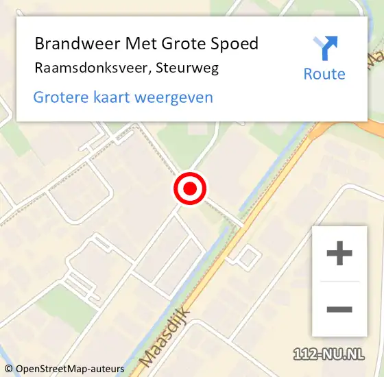Locatie op kaart van de 112 melding: Brandweer Met Grote Spoed Naar Raamsdonksveer, Steurweg op 24 februari 2018 03:55