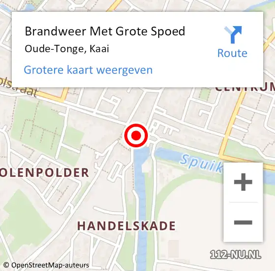 Locatie op kaart van de 112 melding: Brandweer Met Grote Spoed Naar Oude-Tonge, Kaai op 24 februari 2018 08:38