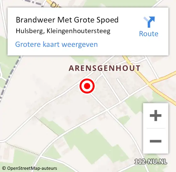 Locatie op kaart van de 112 melding: Brandweer Met Grote Spoed Naar Hulsberg, Kleingenhoutersteeg op 24 februari 2018 15:54