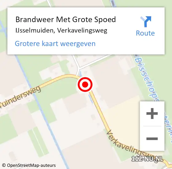 Locatie op kaart van de 112 melding: Brandweer Met Grote Spoed Naar IJsselmuiden, Verkavelingsweg op 24 februari 2018 20:54