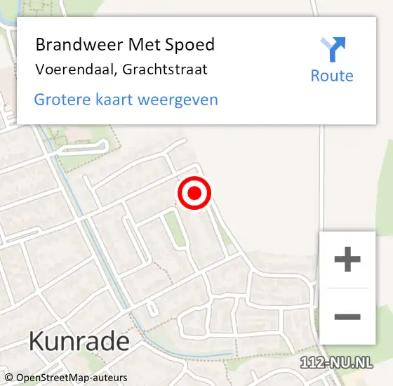 Locatie op kaart van de 112 melding: Brandweer Met Spoed Naar Voerendaal, Grachtstraat op 25 februari 2018 05:14