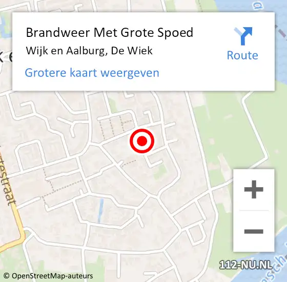 Locatie op kaart van de 112 melding: Brandweer Met Grote Spoed Naar Wijk en Aalburg, De Wiek op 25 februari 2018 06:30