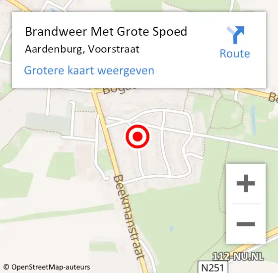Locatie op kaart van de 112 melding: Brandweer Met Grote Spoed Naar Aardenburg, Voorstraat op 25 februari 2018 13:33