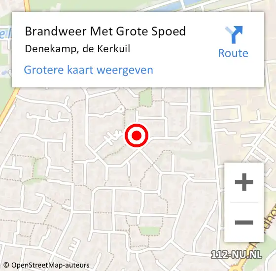 Locatie op kaart van de 112 melding: Brandweer Met Grote Spoed Naar Denekamp, de Kerkuil op 25 februari 2018 14:18