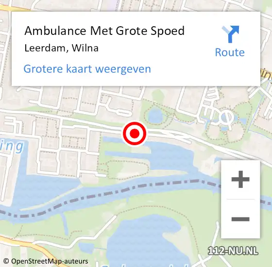 Locatie op kaart van de 112 melding: Ambulance Met Grote Spoed Naar Leerdam, Wilna op 25 februari 2018 17:03