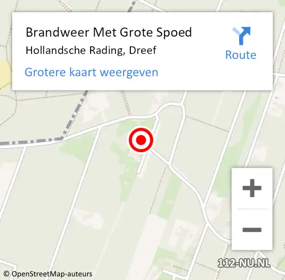 Locatie op kaart van de 112 melding: Brandweer Met Grote Spoed Naar Hollandsche Rading, Dreef op 26 februari 2018 08:08