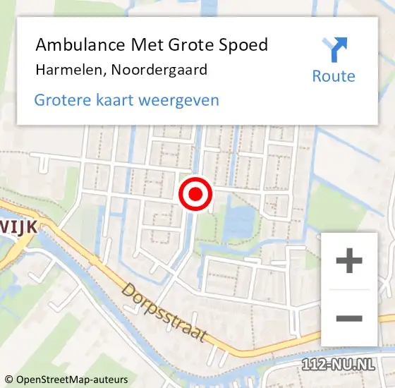 Locatie op kaart van de 112 melding: Ambulance Met Grote Spoed Naar Harmelen, Noordergaard op 26 februari 2018 09:04