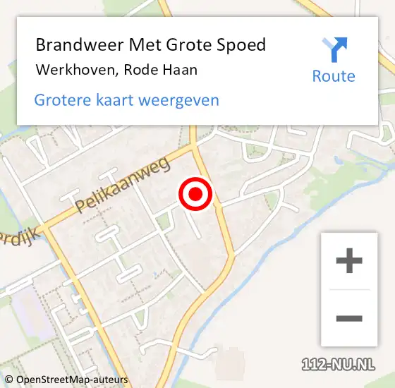 Locatie op kaart van de 112 melding: Brandweer Met Grote Spoed Naar Werkhoven, Rode Haan op 26 februari 2018 15:05