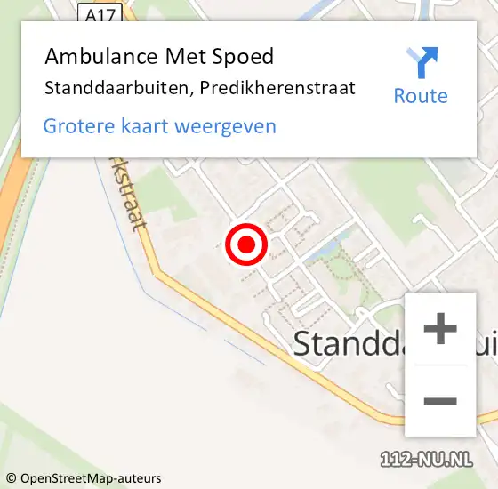 Locatie op kaart van de 112 melding: Ambulance Met Spoed Naar Standdaarbuiten, Predikherenstraat op 27 februari 2018 06:08