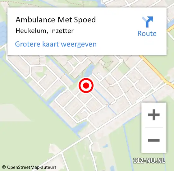 Locatie op kaart van de 112 melding: Ambulance Met Spoed Naar Heukelum, Inzetter op 27 februari 2018 06:56