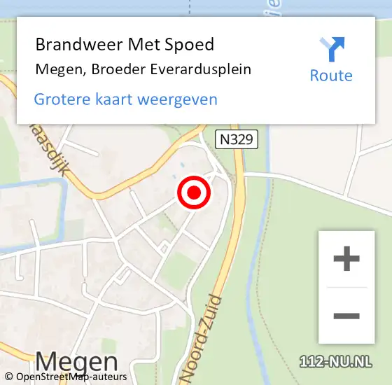 Locatie op kaart van de 112 melding: Brandweer Met Spoed Naar Megen, Broeder Everardusplein op 27 februari 2018 07:30