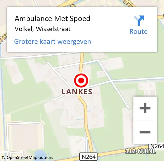 Locatie op kaart van de 112 melding: Ambulance Met Spoed Naar Volkel, Wisselstraat op 27 februari 2018 10:53