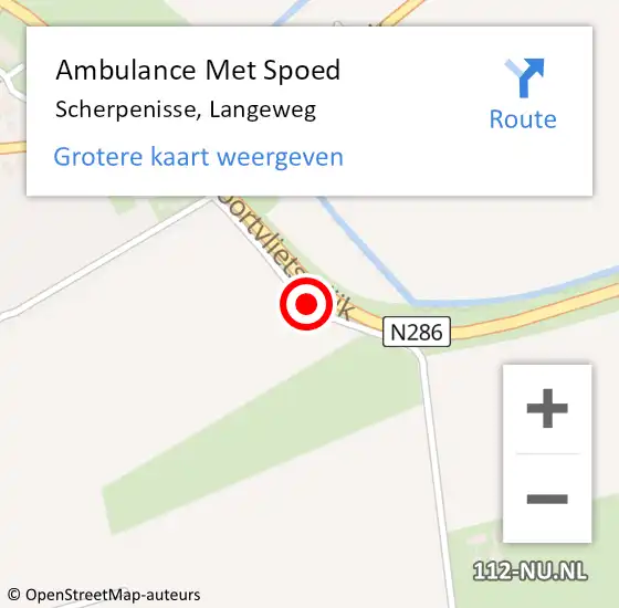 Locatie op kaart van de 112 melding: Ambulance Met Spoed Naar Scherpenisse, Langeweg op 27 februari 2018 13:14