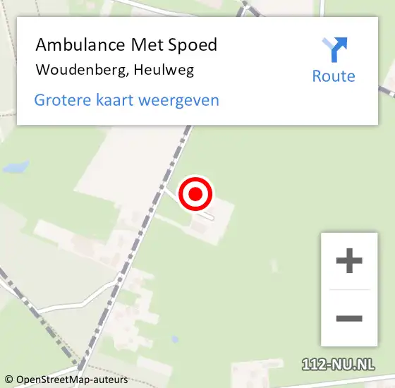 Locatie op kaart van de 112 melding: Ambulance Met Spoed Naar Leersum, Heulweg op 27 februari 2018 15:01