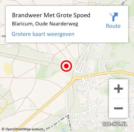 Locatie op kaart van de 112 melding: Brandweer Met Grote Spoed Naar Blaricum, Oude Naarderweg op 27 februari 2018 17:46