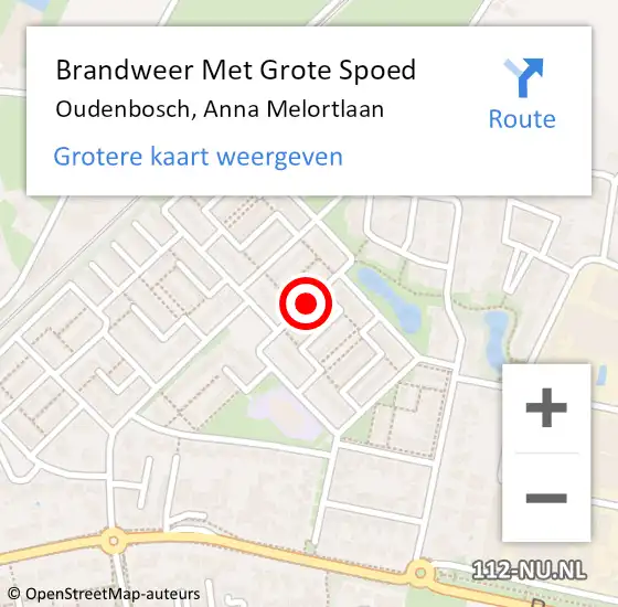 Locatie op kaart van de 112 melding: Brandweer Met Grote Spoed Naar Oudenbosch, Anna Melortlaan op 27 februari 2018 19:34