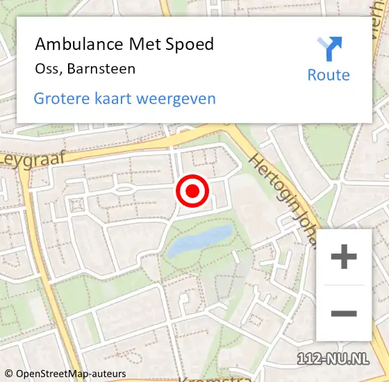 Locatie op kaart van de 112 melding: Ambulance Met Spoed Naar Oss, Barnsteen op 28 februari 2018 04:26