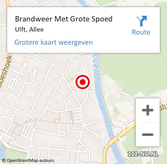 Locatie op kaart van de 112 melding: Brandweer Met Grote Spoed Naar Ulft, Allee op 28 februari 2018 07:06