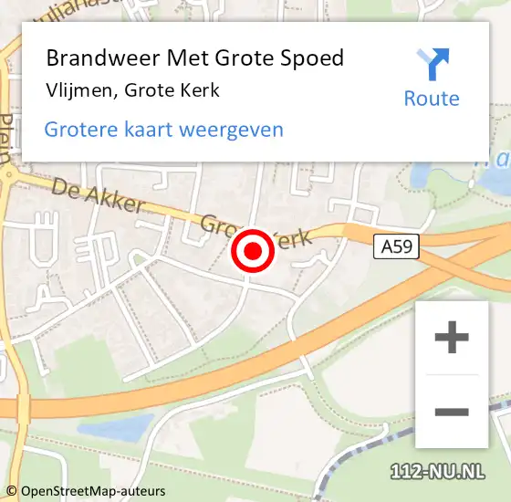 Locatie op kaart van de 112 melding: Brandweer Met Grote Spoed Naar Vlijmen, Grote Kerk op 28 februari 2018 09:43