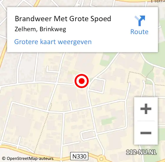 Locatie op kaart van de 112 melding: Brandweer Met Grote Spoed Naar Zelhem, Brinkweg op 28 februari 2018 15:54