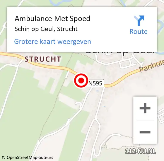 Locatie op kaart van de 112 melding: Ambulance Met Spoed Naar Schin op Geul, Strucht op 17 februari 2014 16:54