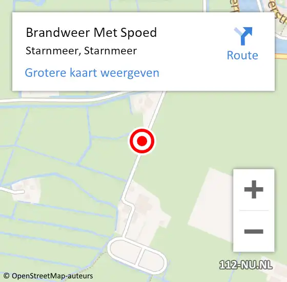 Locatie op kaart van de 112 melding: Brandweer Met Spoed Naar Starnmeer, Starnmeer op 1 maart 2018 09:18