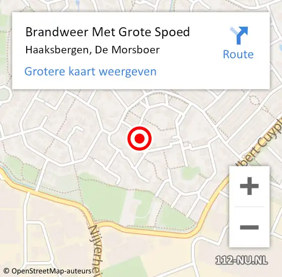 Locatie op kaart van de 112 melding: Brandweer Met Grote Spoed Naar Haaksbergen, De Morsboer op 1 maart 2018 14:03