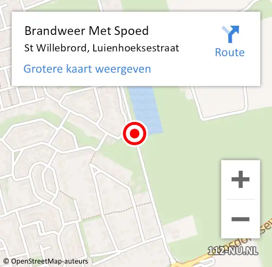 Locatie op kaart van de 112 melding: Brandweer Met Spoed Naar St Willebrord, Luienhoeksestraat op 1 maart 2018 18:13