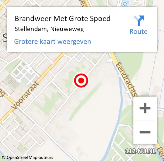 Locatie op kaart van de 112 melding: Brandweer Met Grote Spoed Naar Stellendam, Nieuweweg op 1 maart 2018 20:59