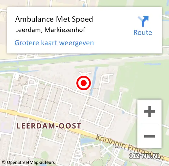 Locatie op kaart van de 112 melding: Ambulance Met Spoed Naar Leerdam, Markiezenhof op 1 maart 2018 23:30