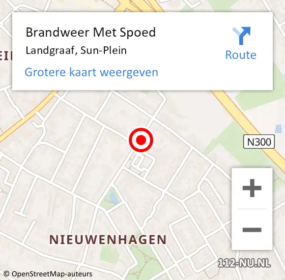 Locatie op kaart van de 112 melding: Brandweer Met Spoed Naar Landgraaf, Sun-Plein op 2 maart 2018 12:17