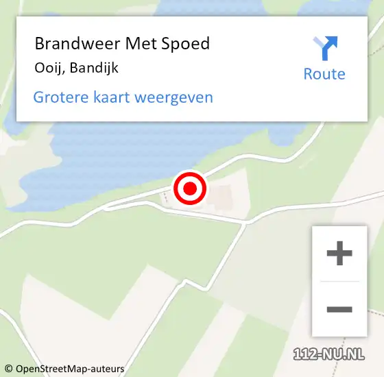 Locatie op kaart van de 112 melding: Brandweer Met Spoed Naar Ooij, Bandijk op 2 maart 2018 13:51