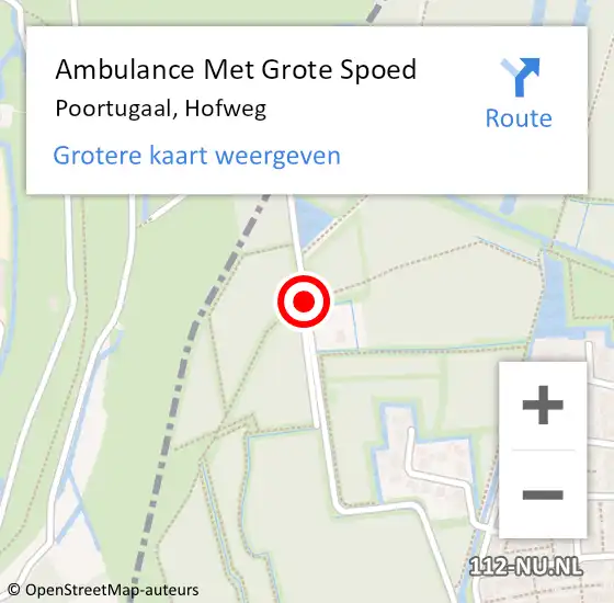 Locatie op kaart van de 112 melding: Ambulance Met Grote Spoed Naar Poortugaal, Hofweg op 2 maart 2018 15:27