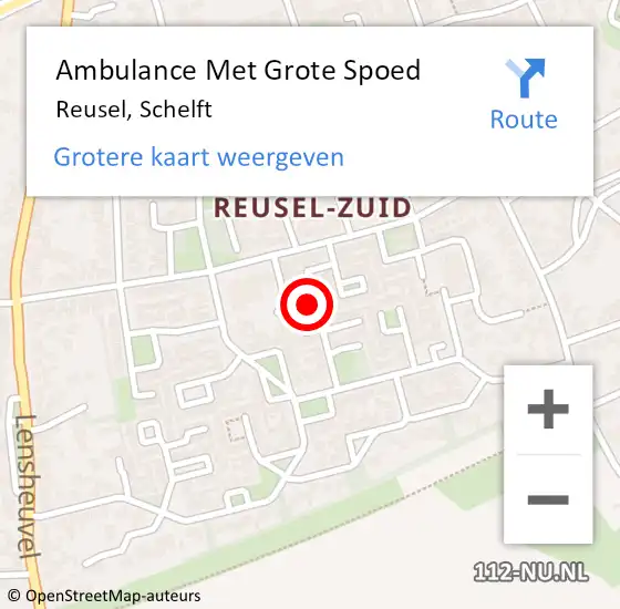 Locatie op kaart van de 112 melding: Ambulance Met Grote Spoed Naar Reusel, Schelft op 2 maart 2018 16:23
