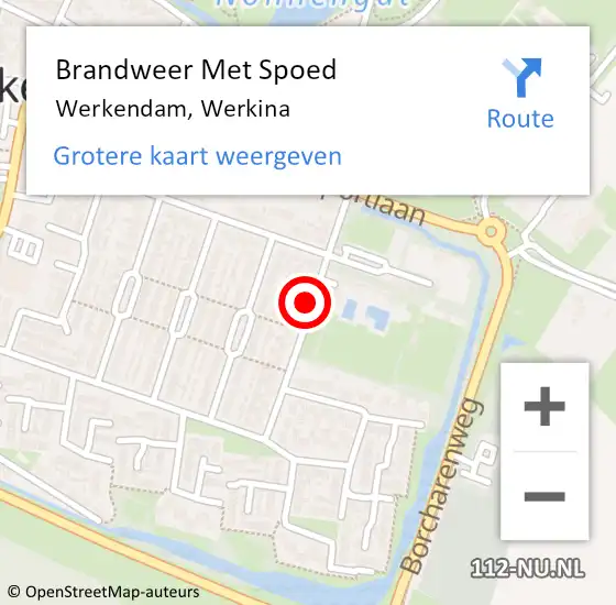 Locatie op kaart van de 112 melding: Brandweer Met Spoed Naar Werkendam, Werkina op 2 maart 2018 16:42