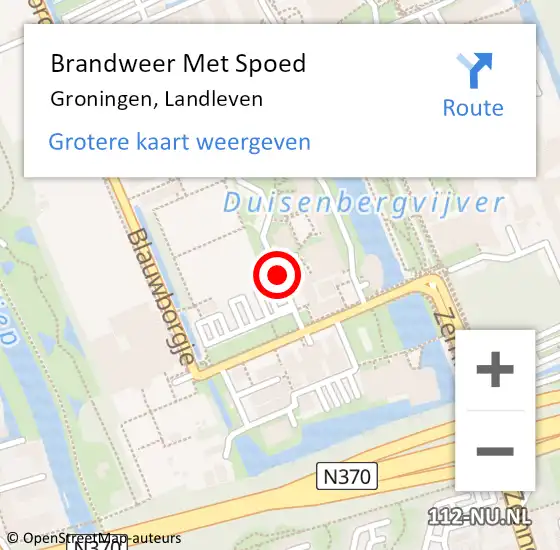 Locatie op kaart van de 112 melding: Brandweer Met Spoed Naar Groningen, Landleven op 2 maart 2018 16:54