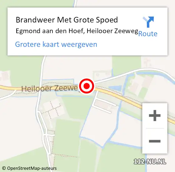 Locatie op kaart van de 112 melding: Brandweer Met Grote Spoed Naar Egmond aan den Hoef, Heilooer Zeeweg op 2 maart 2018 19:57