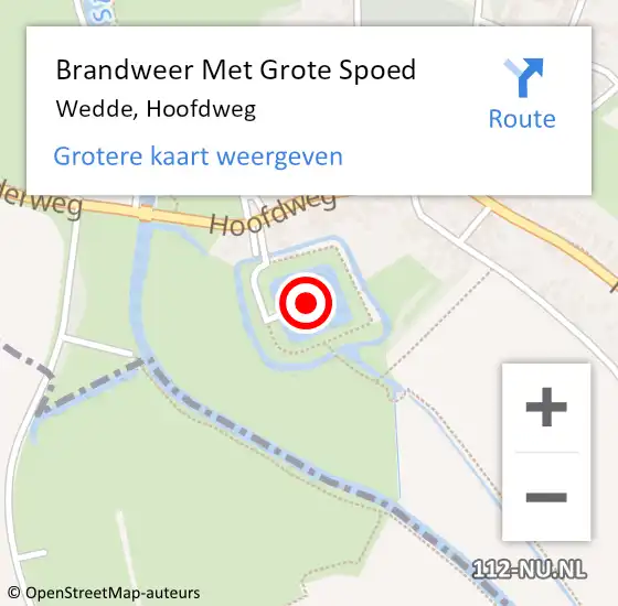 Locatie op kaart van de 112 melding: Brandweer Met Grote Spoed Naar Wedde, Hoofdweg op 3 maart 2018 09:59