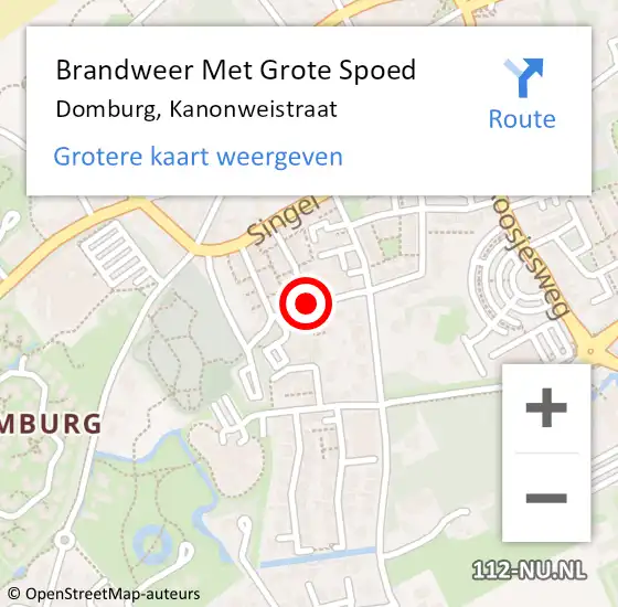 Locatie op kaart van de 112 melding: Brandweer Met Grote Spoed Naar Domburg, Kanonweistraat op 3 maart 2018 22:31