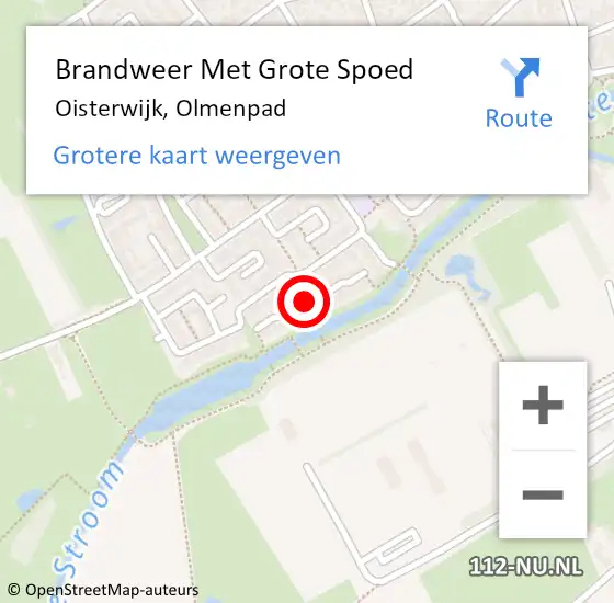 Locatie op kaart van de 112 melding: Brandweer Met Grote Spoed Naar Oisterwijk, Olmenpad op 3 maart 2018 23:03