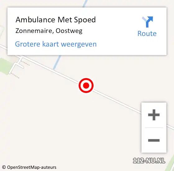 Locatie op kaart van de 112 melding: Ambulance Met Spoed Naar Zonnemaire, Oostweg op 3 maart 2018 23:29