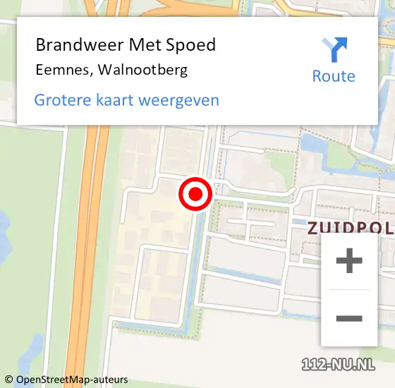 Locatie op kaart van de 112 melding: Brandweer Met Spoed Naar Eemnes, Walnootberg op 4 maart 2018 12:14