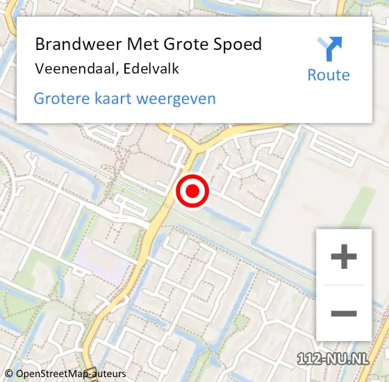 Locatie op kaart van de 112 melding: Brandweer Met Grote Spoed Naar Veenendaal, Edelvalk op 4 maart 2018 14:10