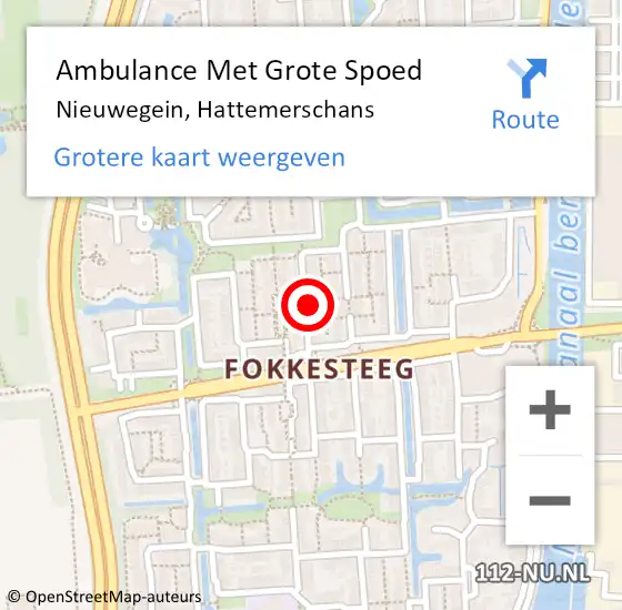 Locatie op kaart van de 112 melding: Ambulance Met Grote Spoed Naar Nieuwegein, Hattemerschans op 4 maart 2018 15:47