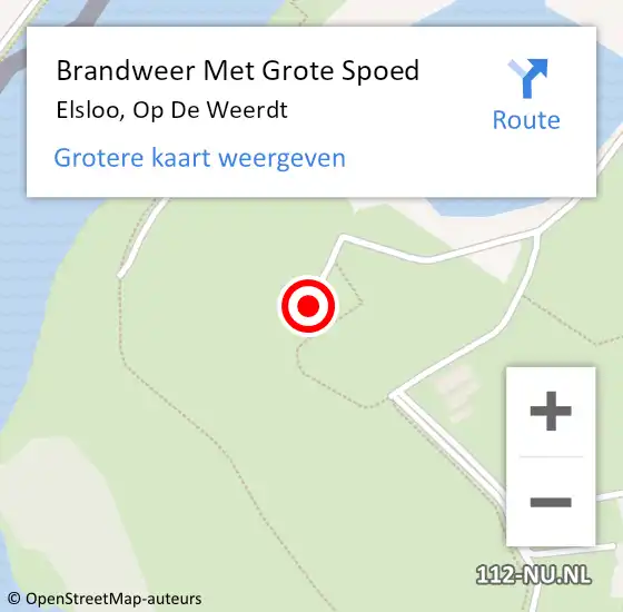 Locatie op kaart van de 112 melding: Brandweer Met Grote Spoed Naar Elsloo, Op De Weerdt op 4 maart 2018 19:46