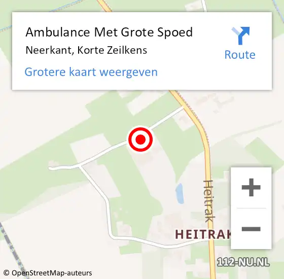 Locatie op kaart van de 112 melding: Ambulance Met Grote Spoed Naar Neerkant, Korte Zeilkens op 5 maart 2018 07:04