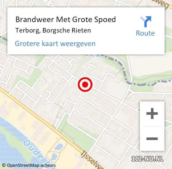 Locatie op kaart van de 112 melding: Brandweer Met Grote Spoed Naar Terborg, Borgsche Rieten op 5 maart 2018 07:36