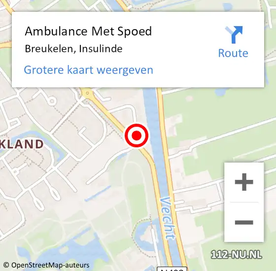 Locatie op kaart van de 112 melding: Ambulance Met Spoed Naar Breukelen, Insulinde op 5 maart 2018 10:23